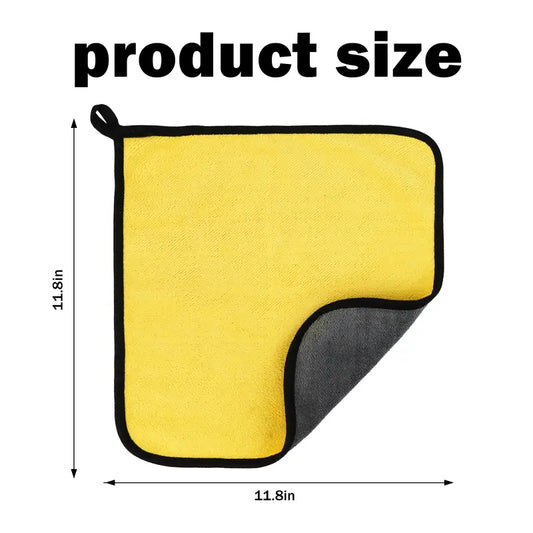 10PCS Lint-Free Microfiber Cleaning Cloths for Cars & Home, Absorbent, Polishing, Drying, Random Colors