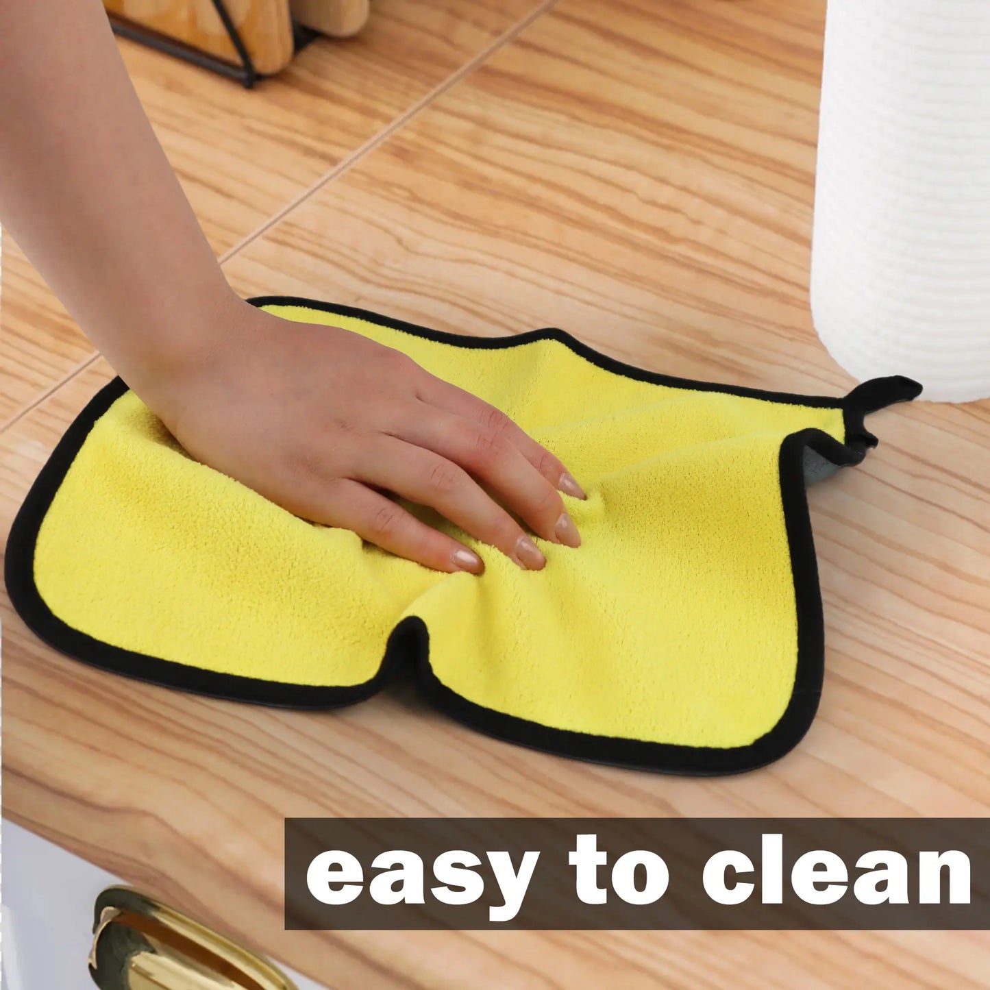 10PCS Lint-Free Microfiber Cleaning Cloths for Cars & Home, Absorbent, Polishing, Drying, Random Colors