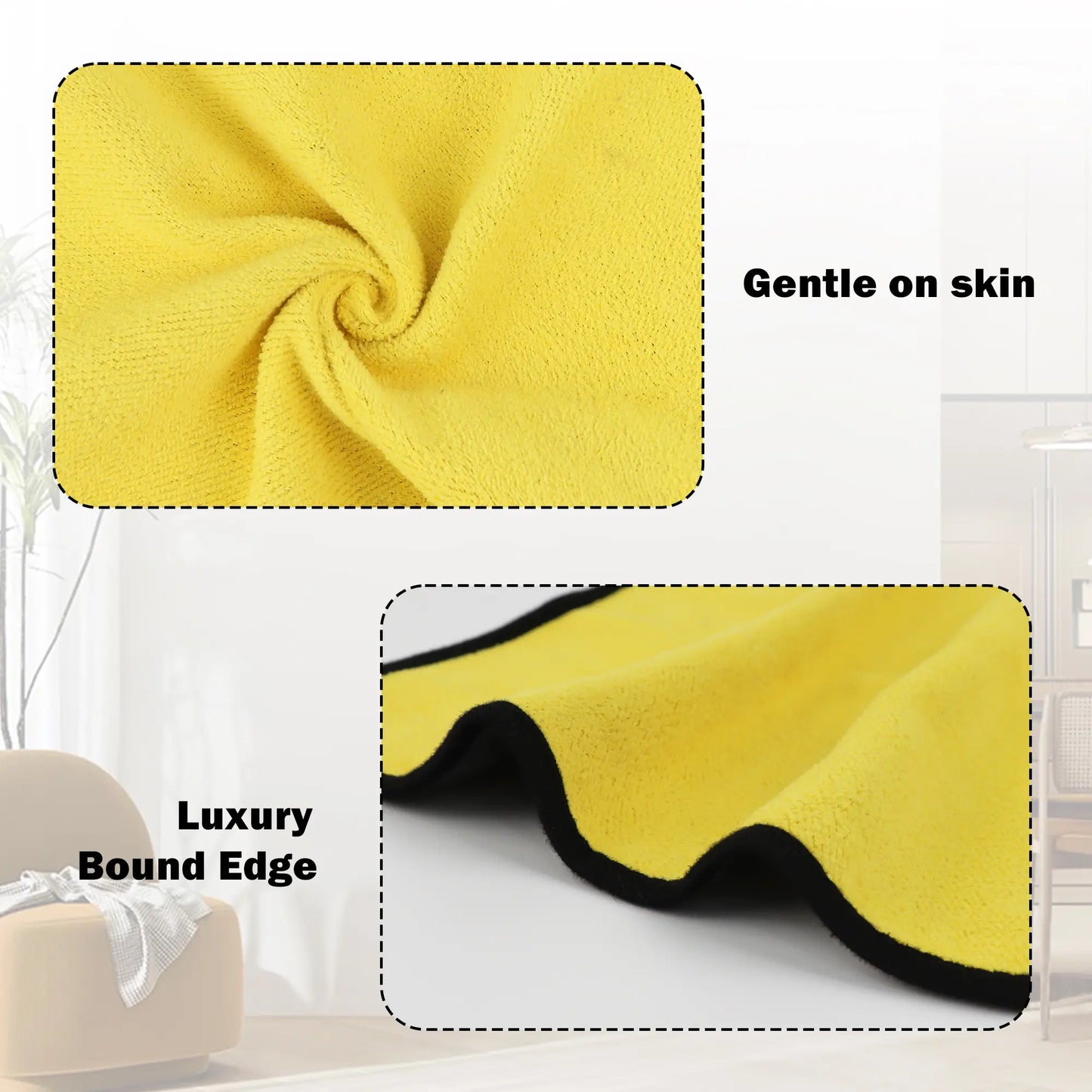 10PCS Lint-Free Microfiber Cleaning Cloths for Cars & Home, Absorbent, Polishing, Drying, Random Colors