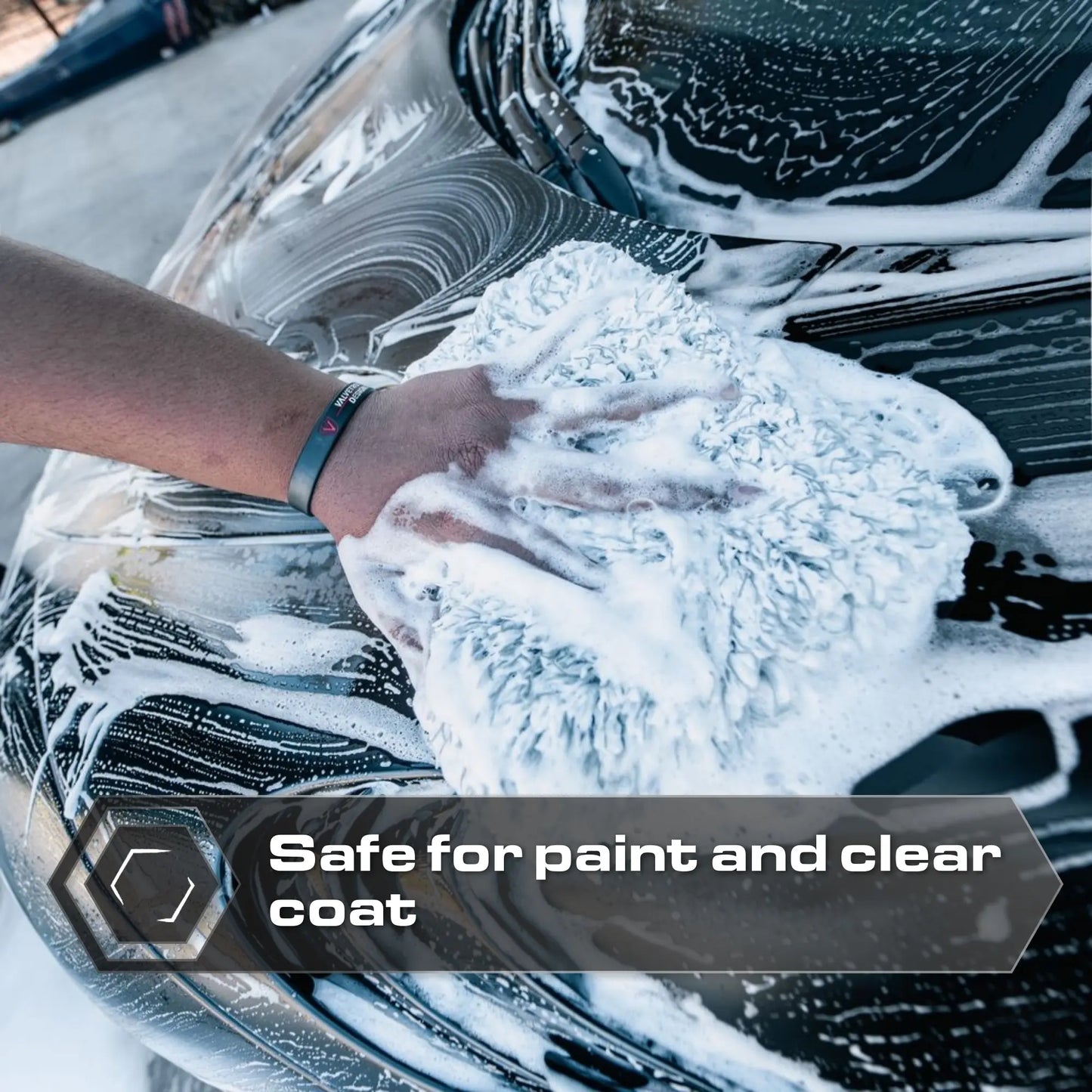 Ultra-Soft 70/30 Microfiber Wash Mitt, Edgeless Scratch-Free Car Cleaner