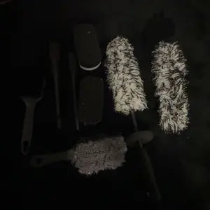 8PCS Car Detailing Brush Kit, Wheel Cleaner Set with Tire, Rim & Detailing Tools